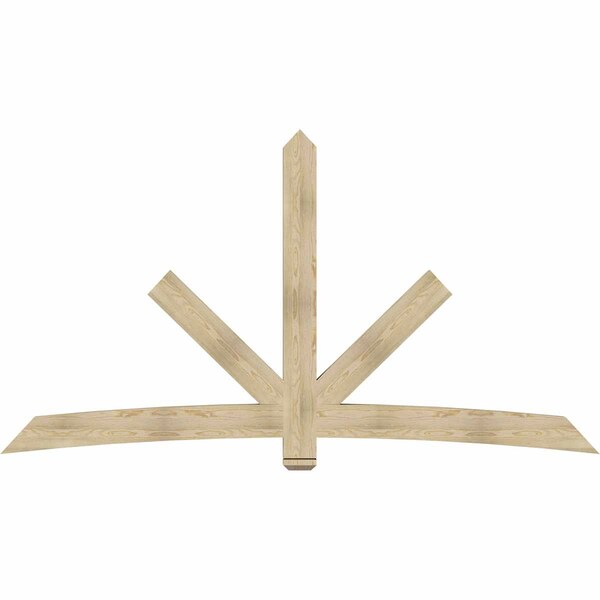 Ekena Millwork Alberta Rough Sawn Timber Gable Bracket, Douglas Fir, 108"W x 58"H x 4"D x 6"F, 13/12 Pitch GBW108X58X0406ALB00RDF - main